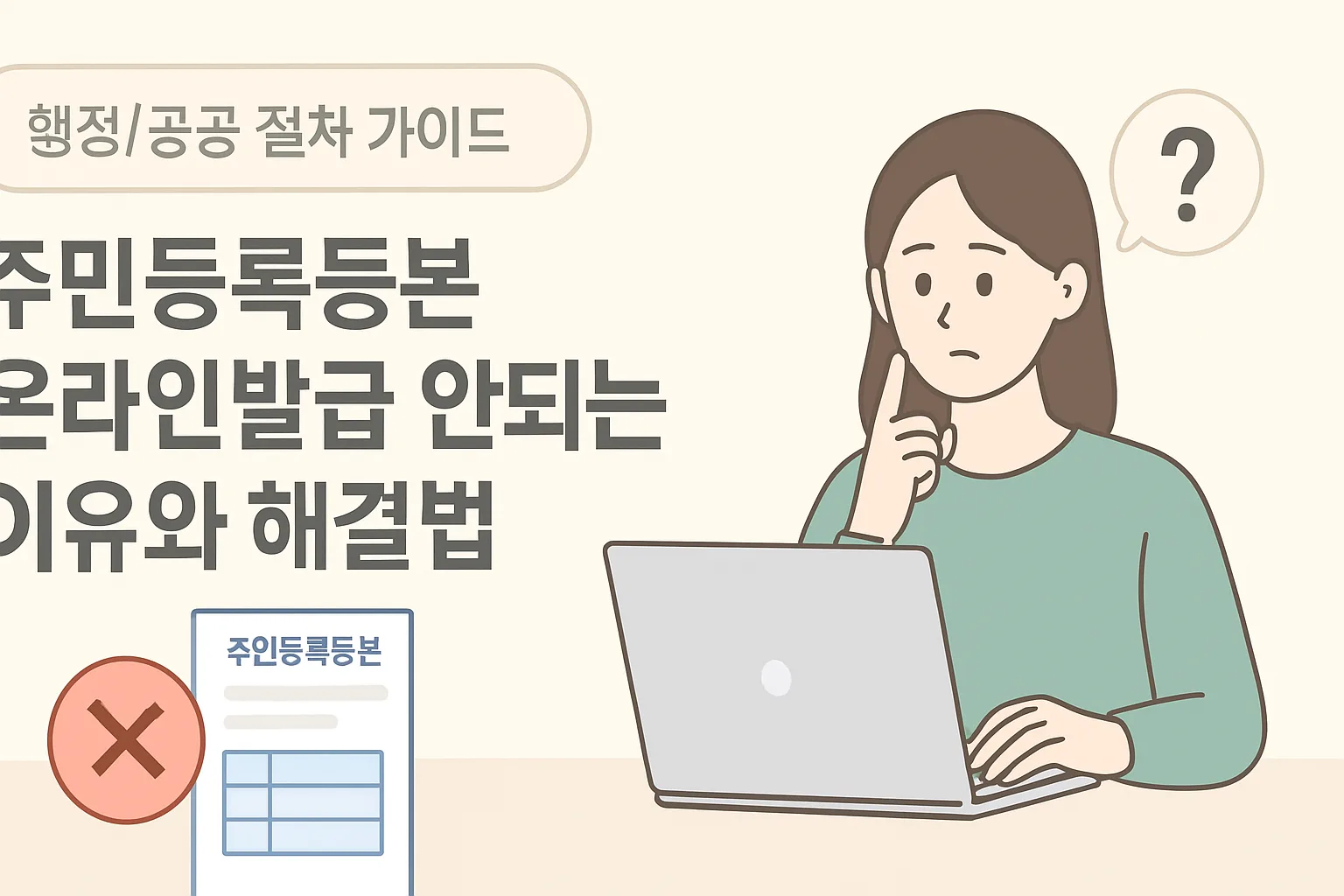 주민등록등본 온라인발급 안되는 이유와 해결법 7가지