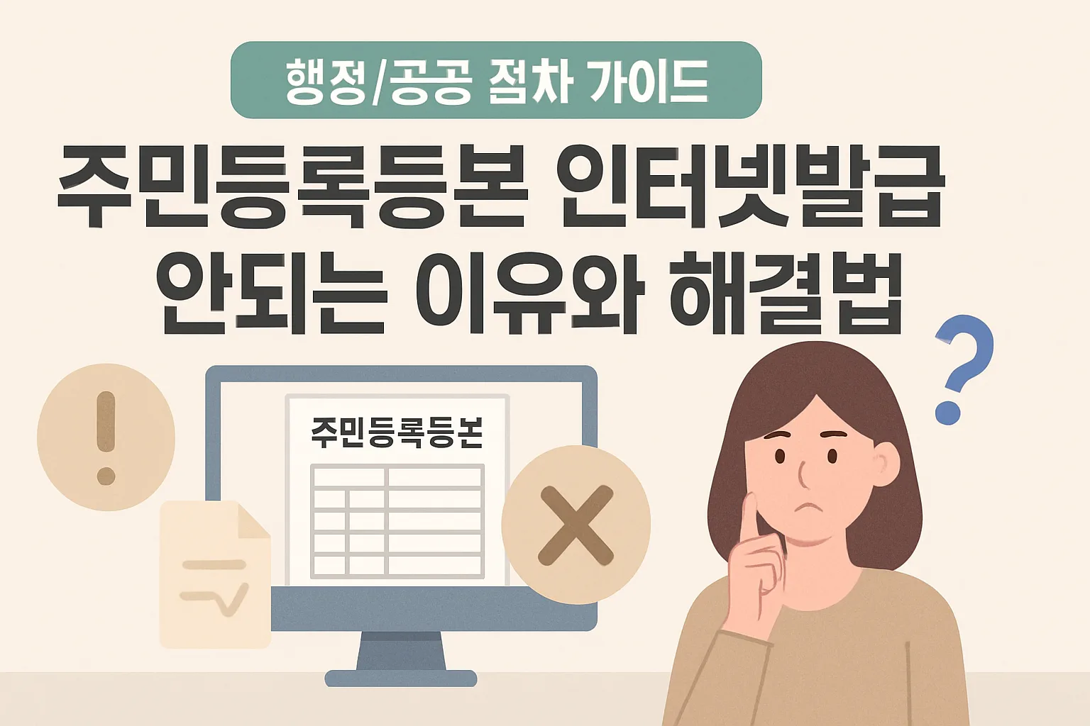 ** 주민등록등본 인터넷발급 안되는 이유와 해결법 **