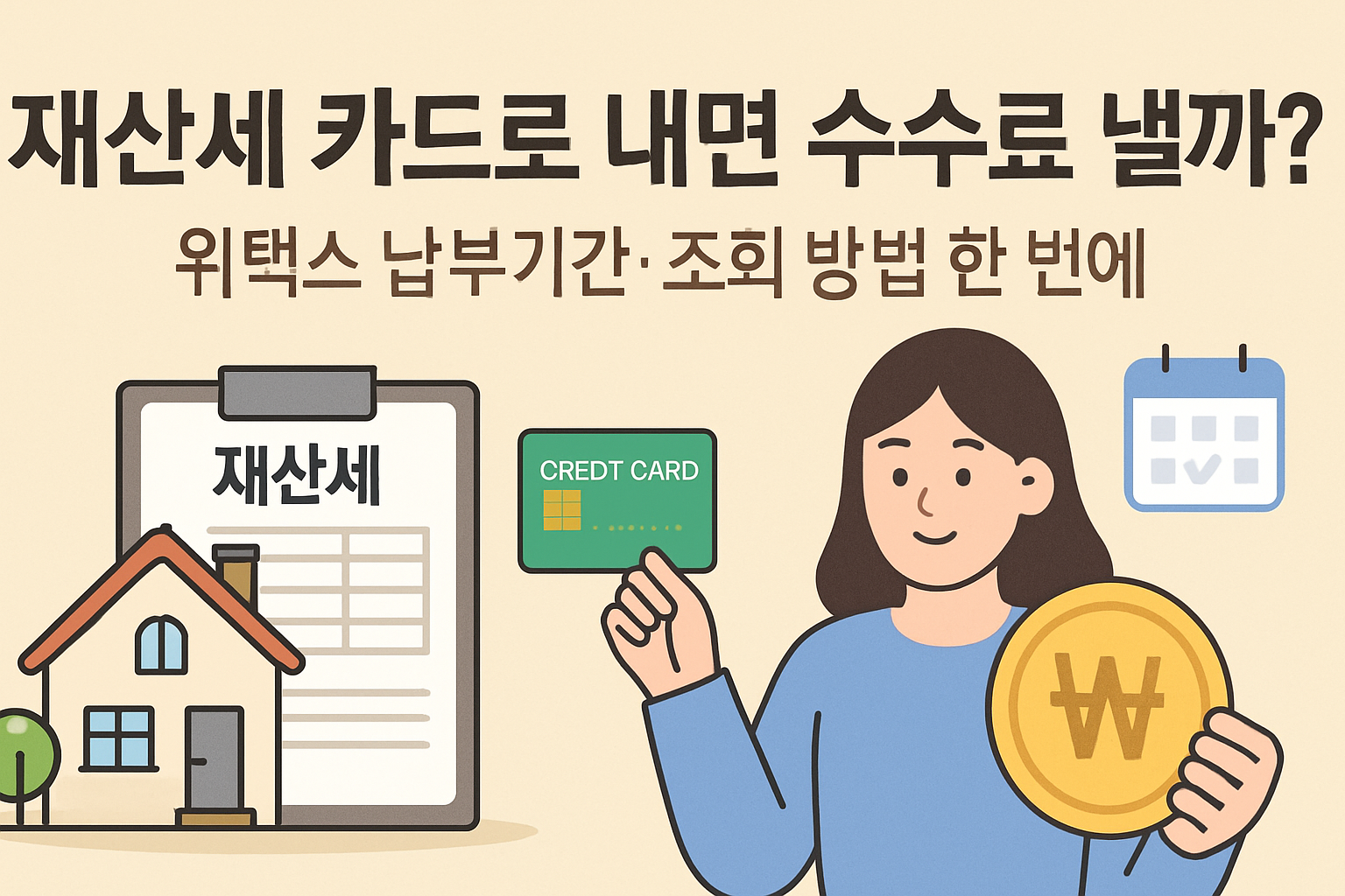 재산세 카드로 내면 수수료 낼까? 위택스 납부기간·조회 방법 한 번에**