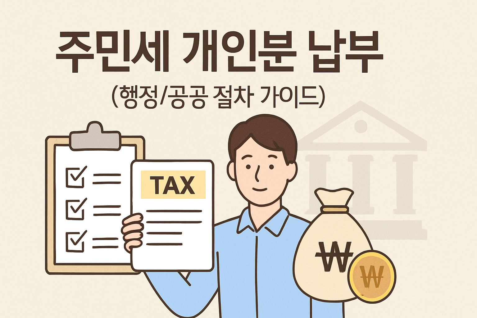 주민세 개인분, 8월 안 내면 가산금 3%? 납부 방법·기한 한눈에**