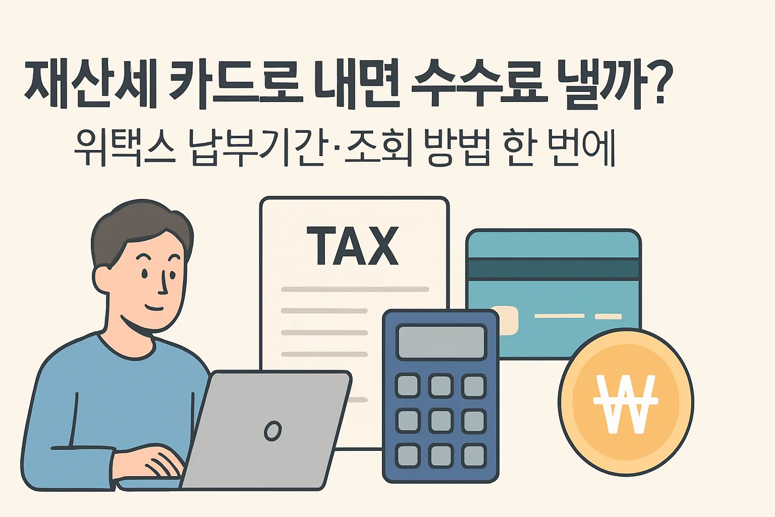 재산세 카드납부 수수료 0원? 위택스 총정리