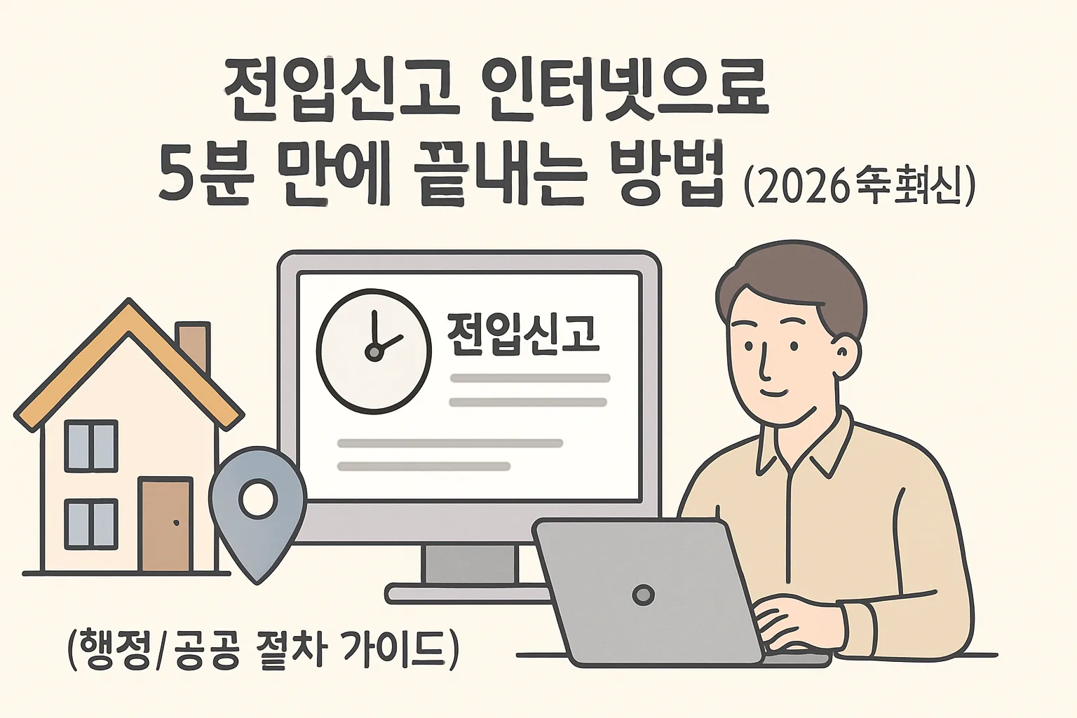 ** 전입신고 인터넷 5분 완성법 (2026 최신) **