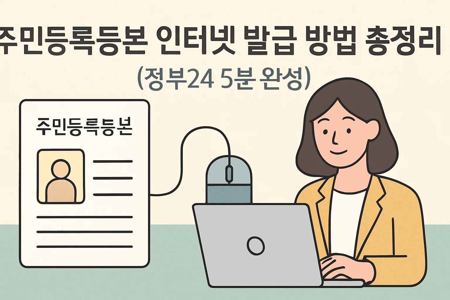 주민등록등본 인터넷 발급 방법 (정부24 5분 완성)