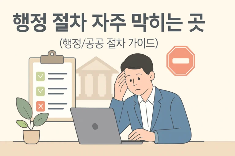 행정 절차 자주 막히는 곳 5단계 총정리