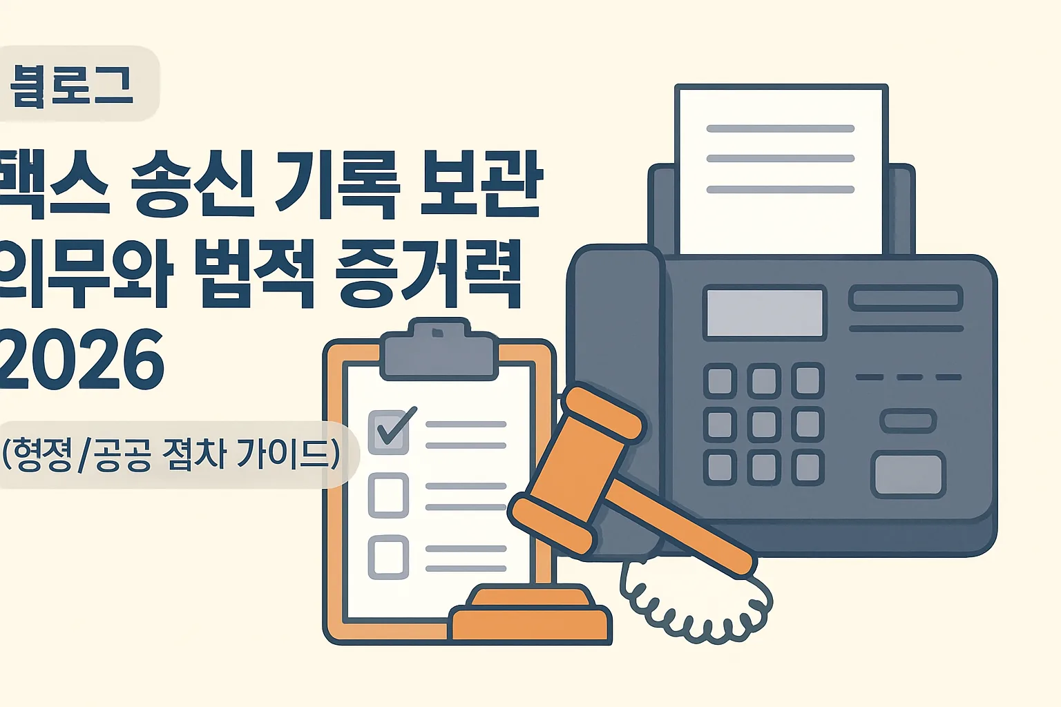 팩스 송신 기록 보관 의무·법적 증거력 2026