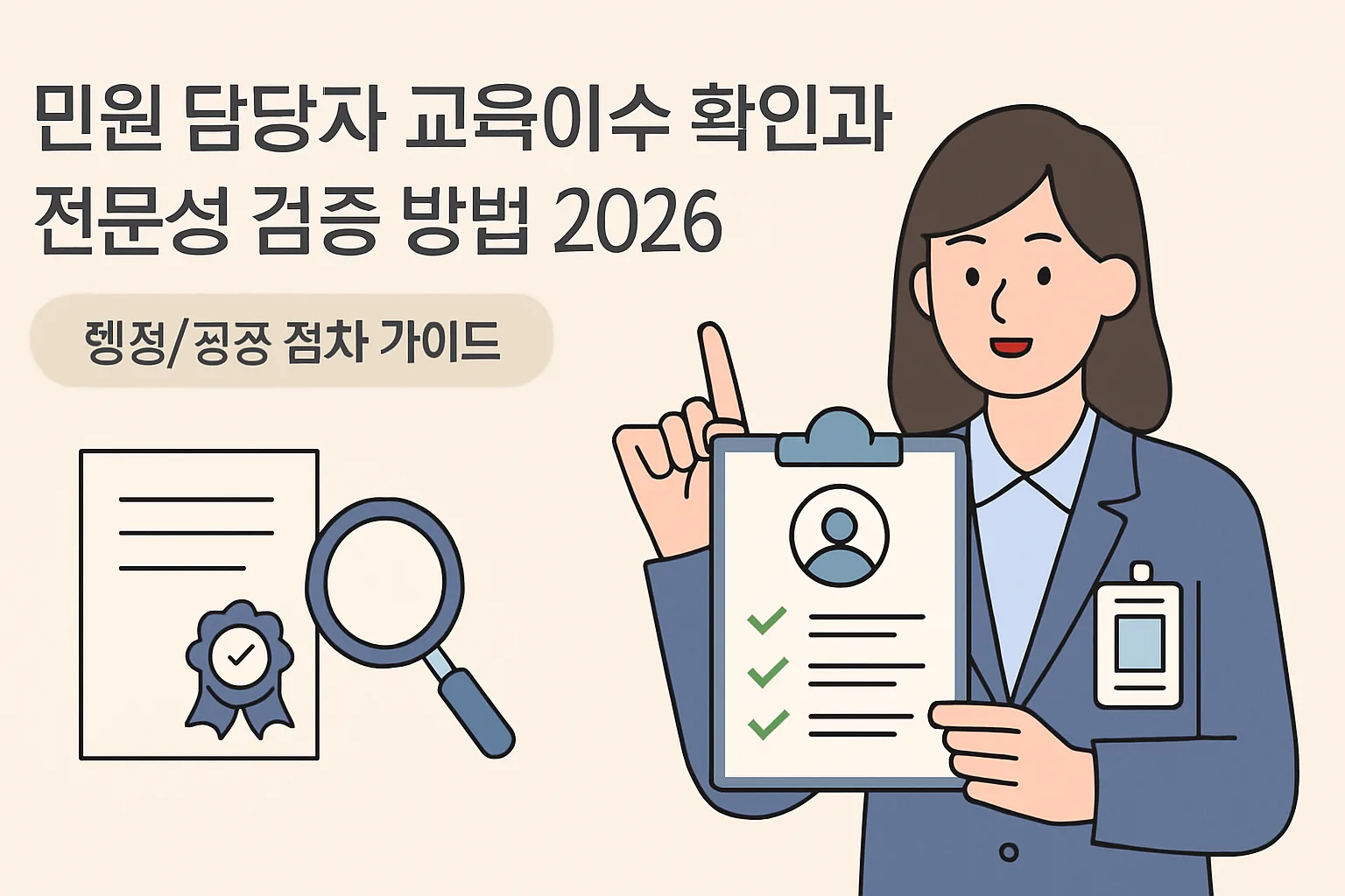 민원 담당자 교육이수 확인·전문성 검증법 2026