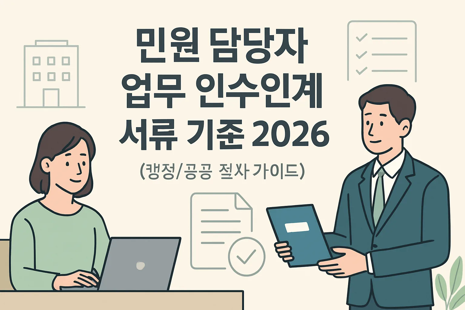 민원 담당자 업무 인수인계 서류 기준 2026 총정리