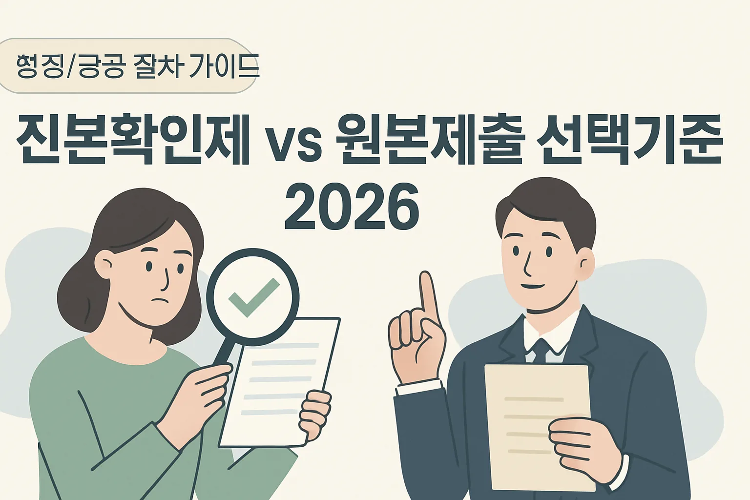 진본확인제 vs 원본제출 선택기준 2026