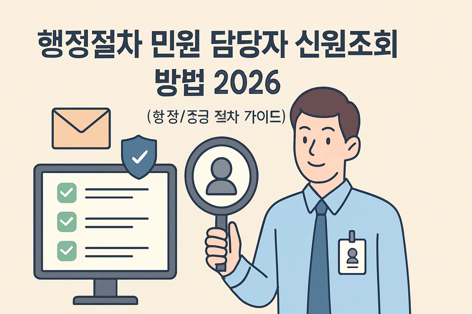행정절차 민원 담당자 신원조회 방법 2026
