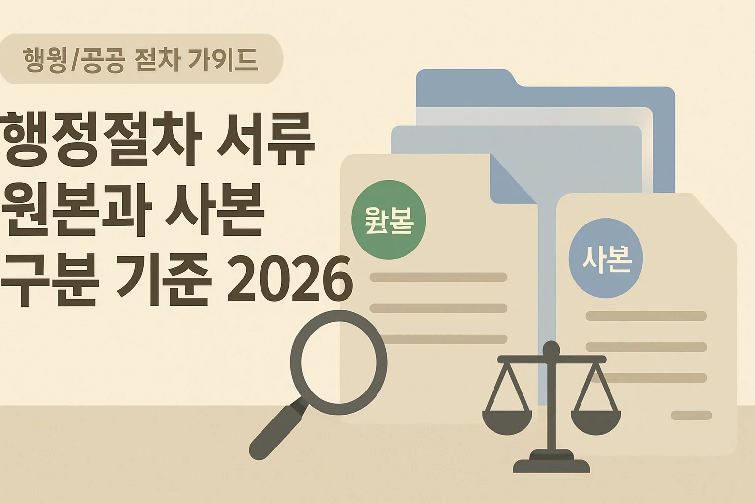 행정절차 서류 원본과 사본 구분 기준 2026