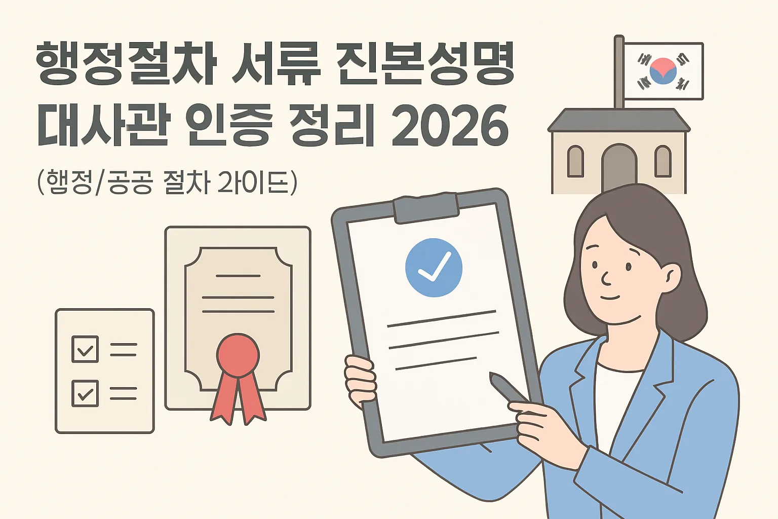 행정절차 서류 진본성명 대사관 인증 정리 2026
