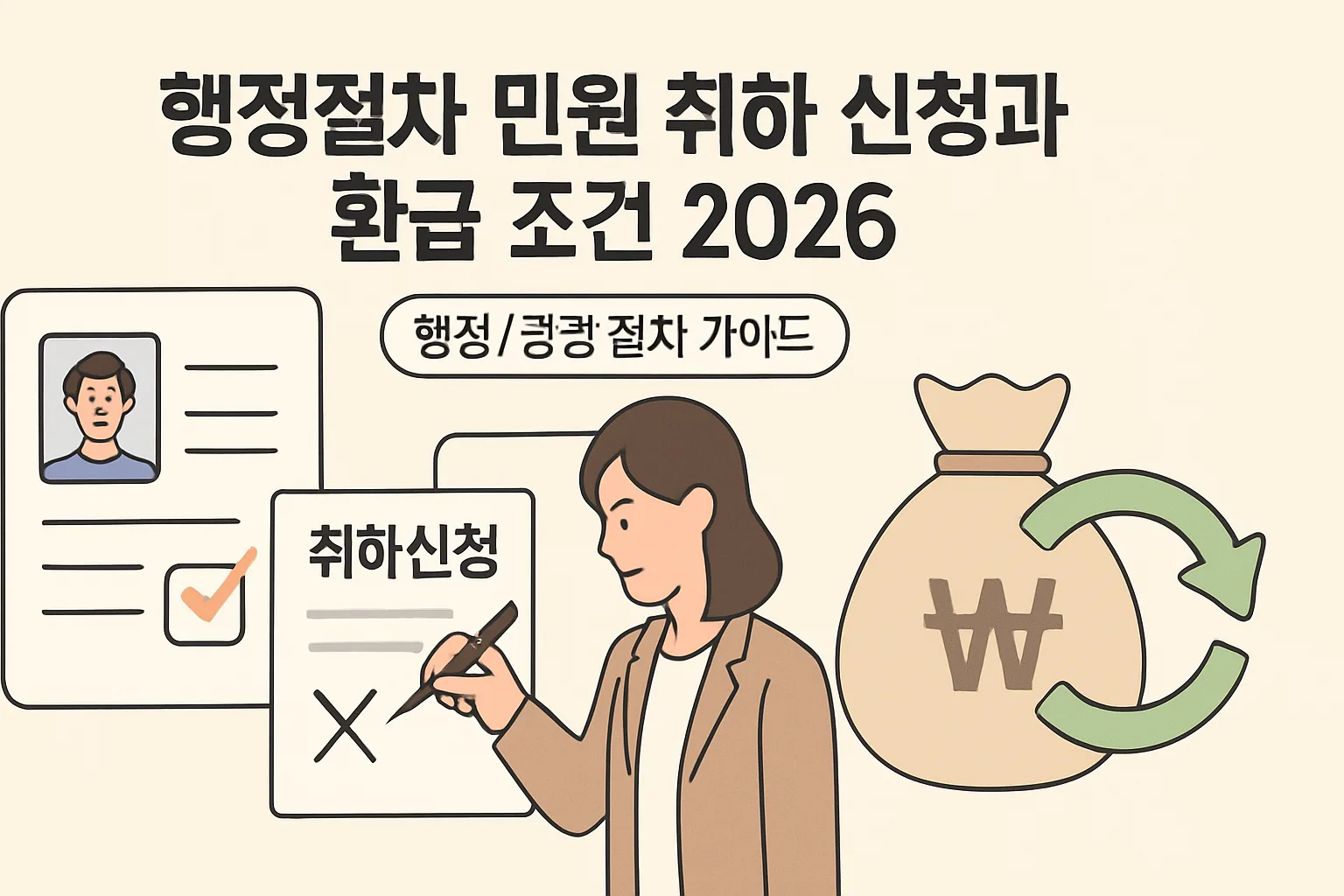 행정절차 민원 취하 신청·환급 조건 2026 완벽정리