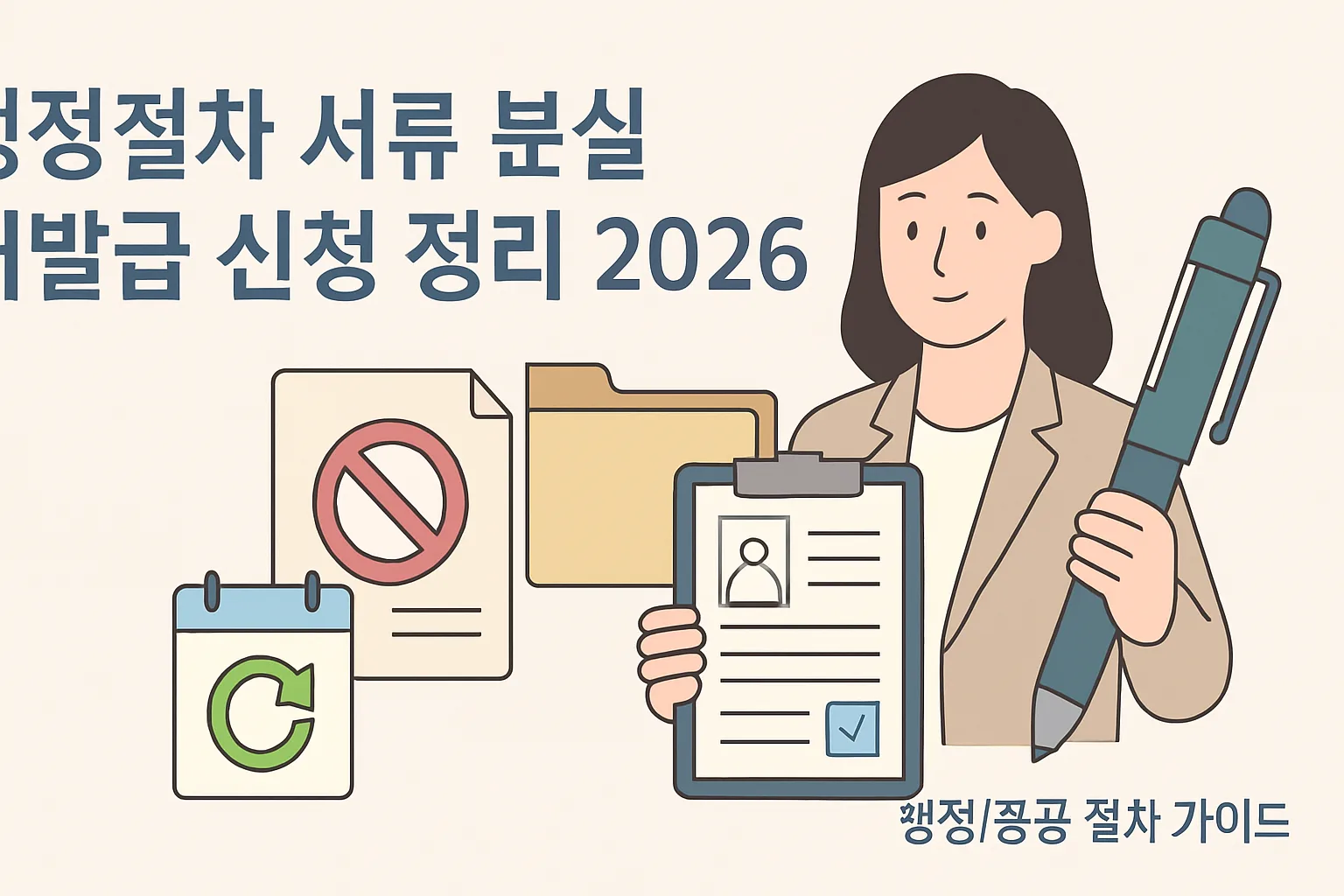 행정절차 서류 분실 재발급 신청 정리 2026｜수수료·기간