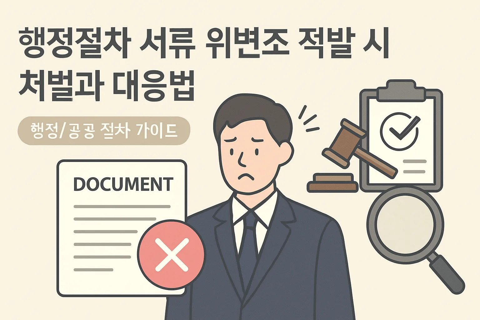 행정절차 서류 위변조 적발 시 처벌·대응법 2026