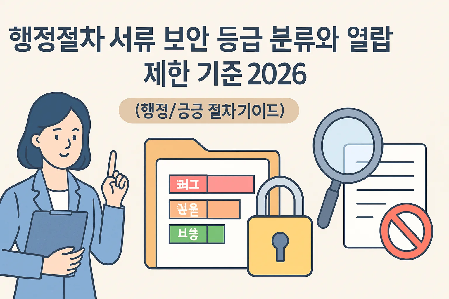 행정절차 서류 보안 등급 분류·열람 제한 기준 2026