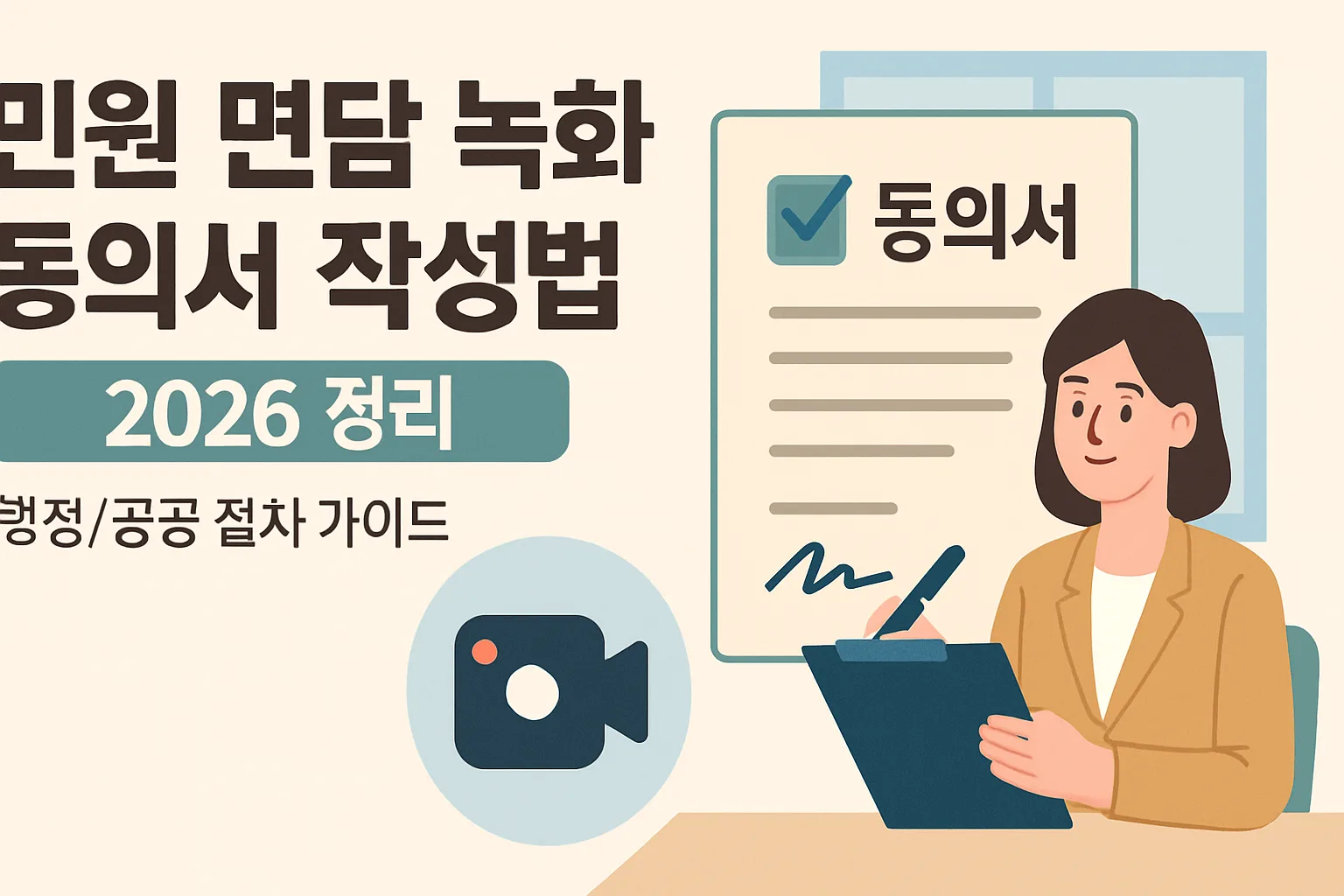민원 면담 녹화 동의서 작성법 2026 정리