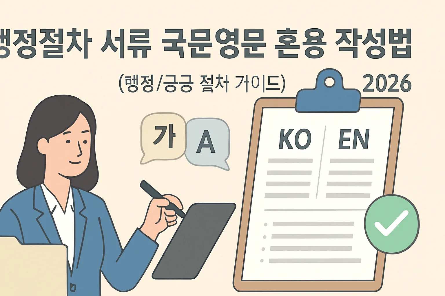행정절차 서류 국문영문 혼용 작성법 2026 총정리
