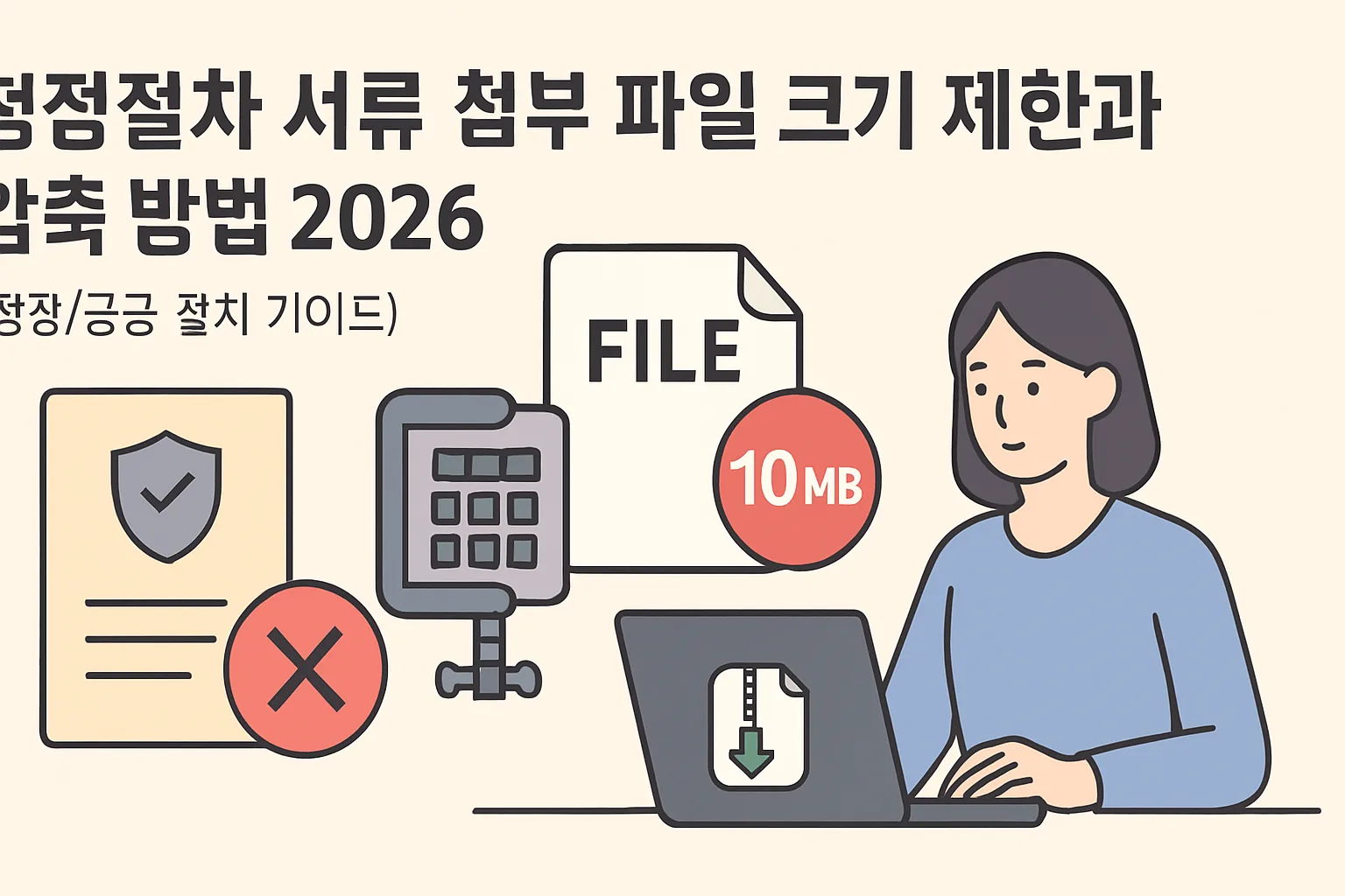 행정절차 서류 첨부 파일 크기 제한·압축법 2026
