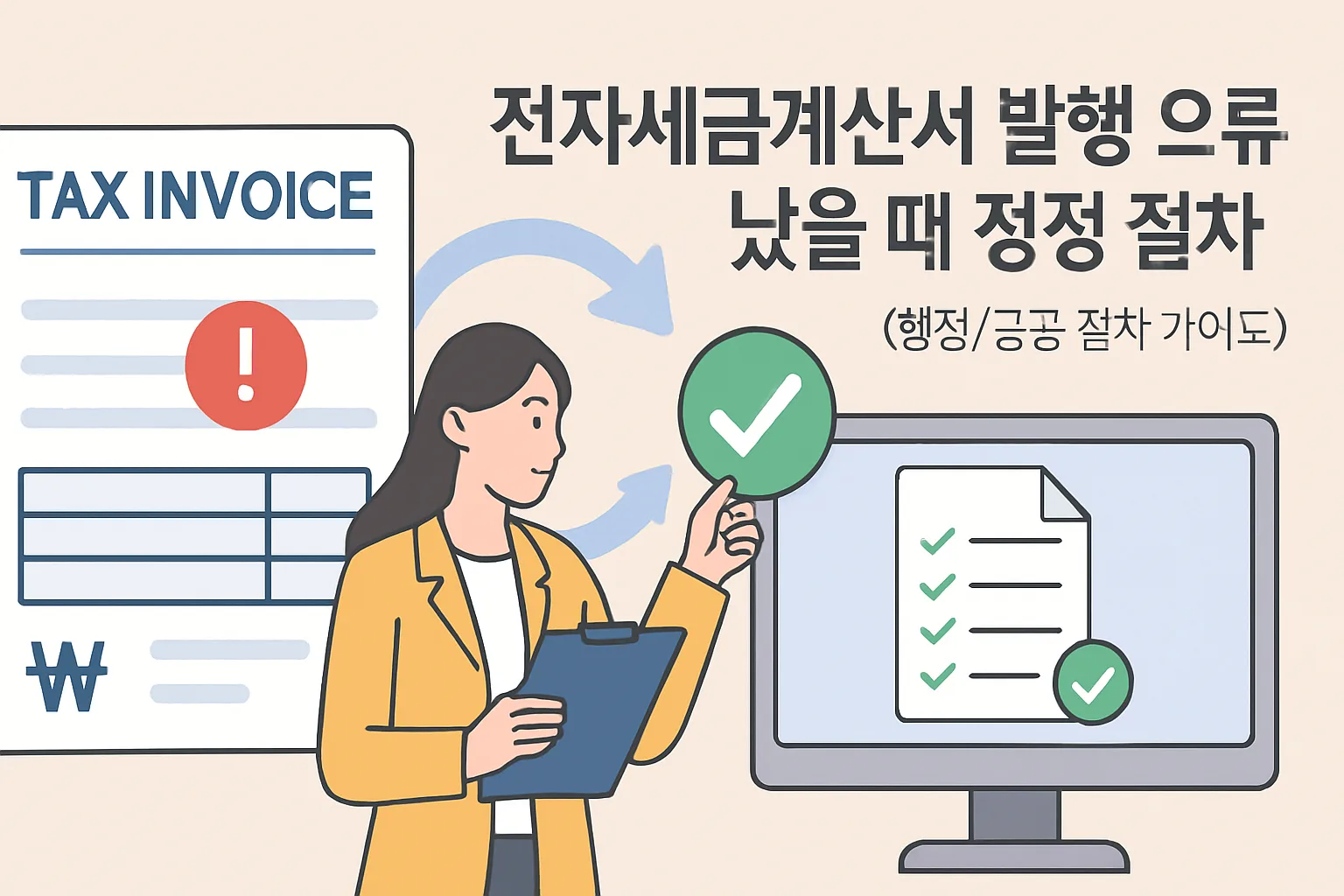 전자세금계산서 발행 오류 정정 절차 총정리