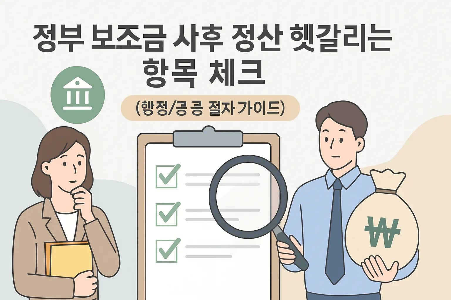 정부 보조금 사후 정산 헷갈리는 항목 체크 5가지