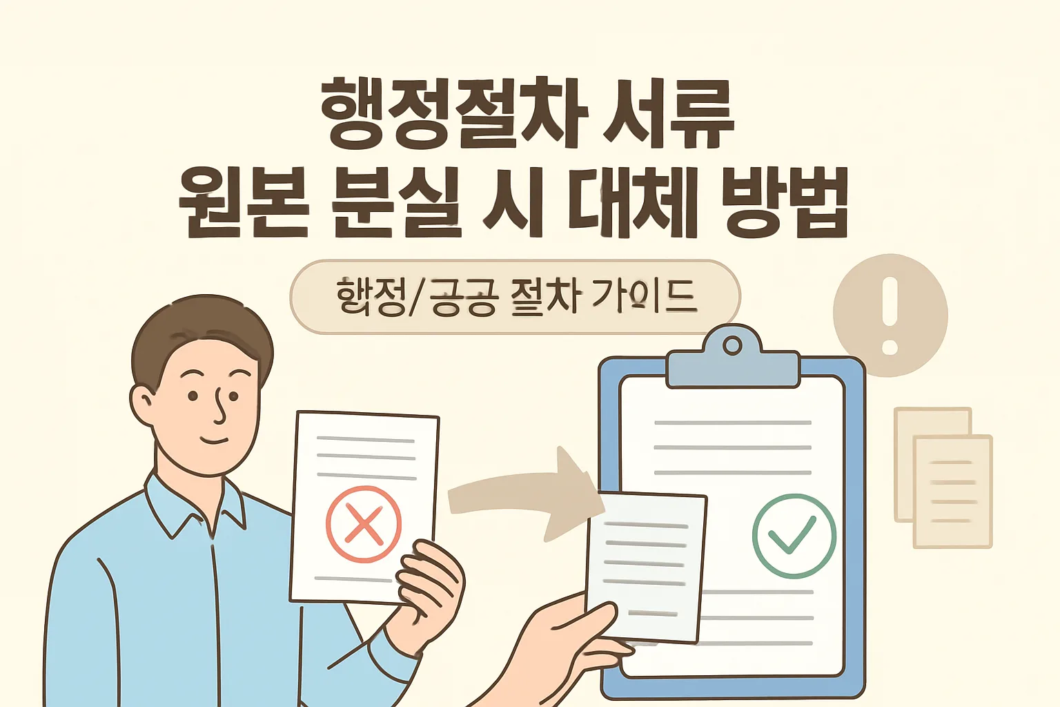 행정절차 서류 원본 분실 대체 방법 5가지
