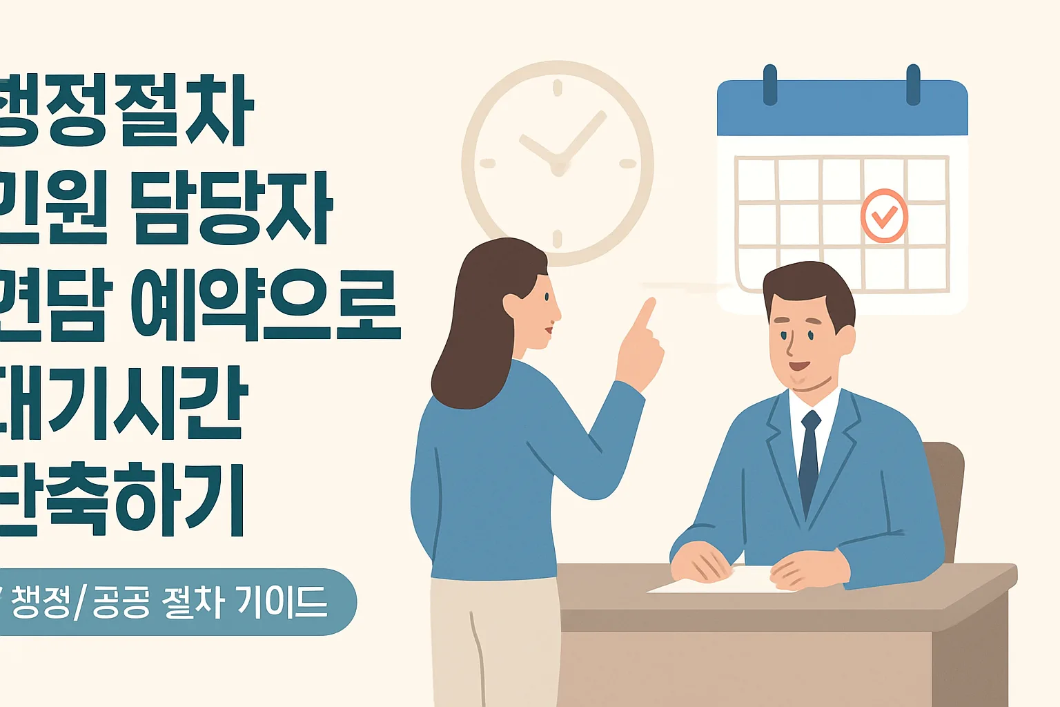 행정절차 민원 담당자 면담 예약으로 대기시간 단축하기