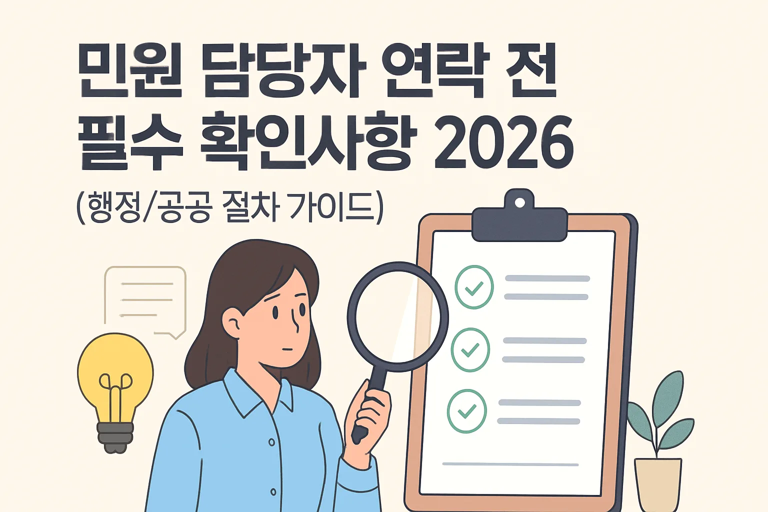 민원 담당자 연락 전 필수 확인사항 2026
