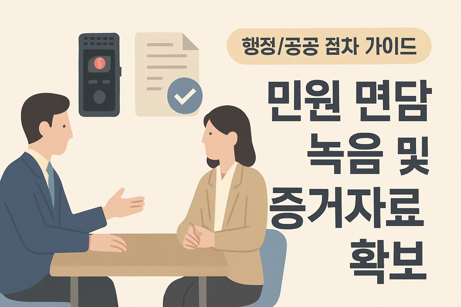 민원 면담 녹음·증거자료 확보 실전 가이드