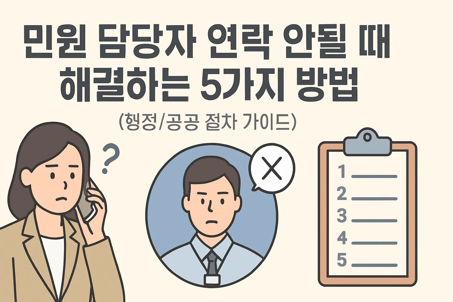 민원 담당자 연락 안될 때 해결하는 5가지 방법