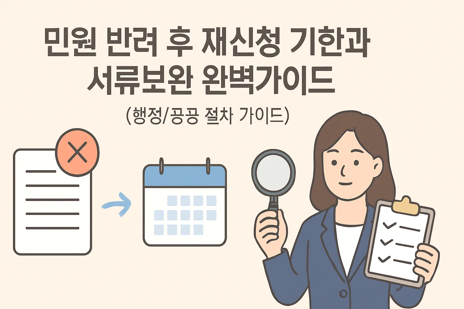 민원 반려 후 재신청 기한·서류보완 가이드