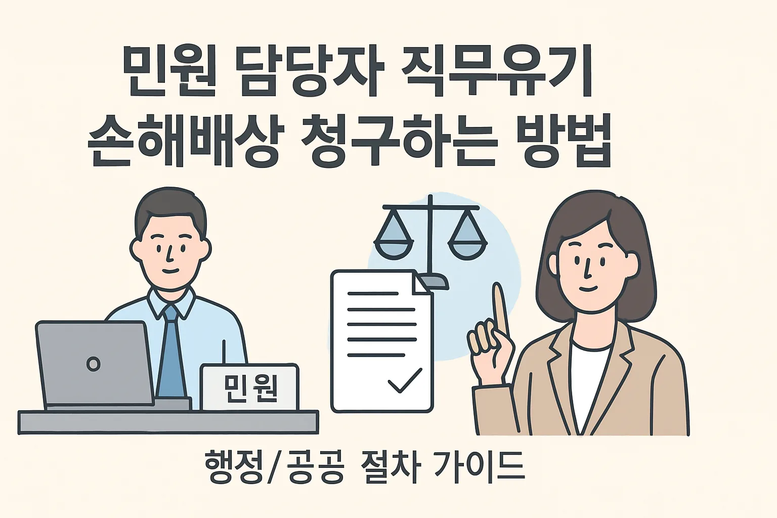 민원 담당자 직무유기 손해배상 청구하는 방법 총정리