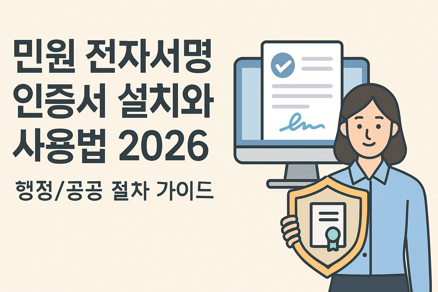 민원 전자서명 인증서 설치와 사용법 2026 총정리