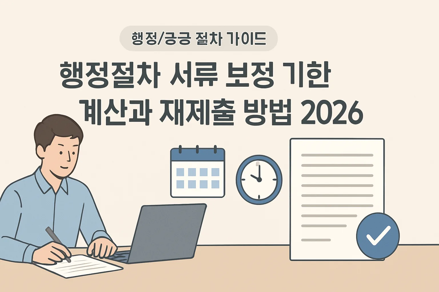 행정절차 서류 보정 기한 계산·재제출 방법 2026