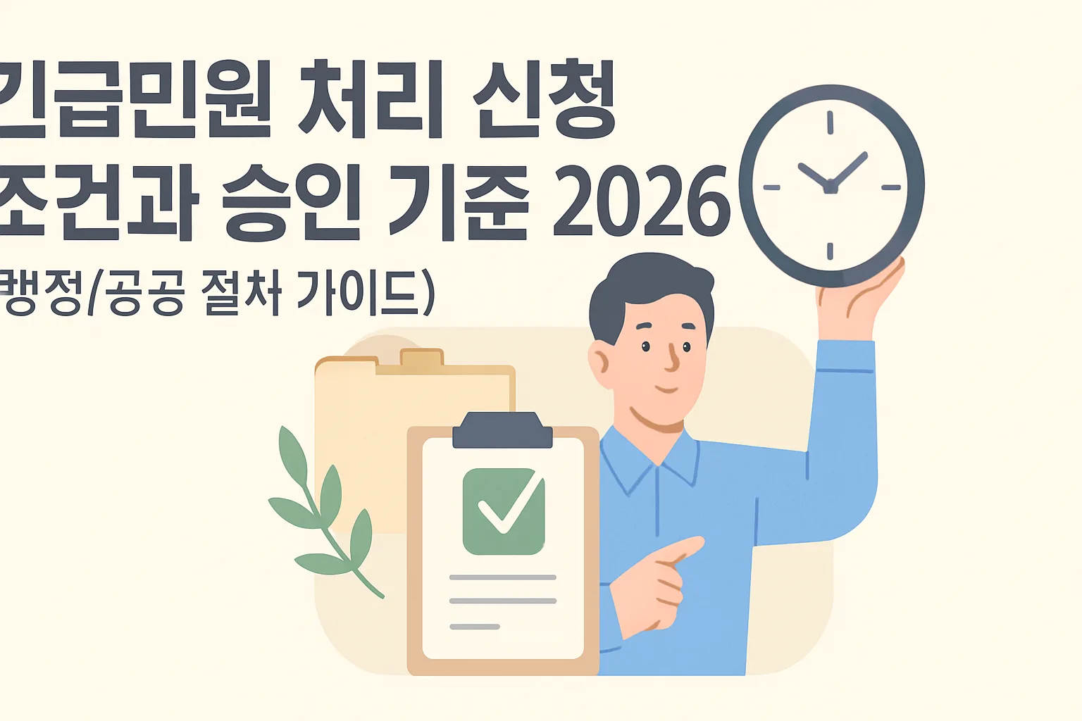 긴급민원 처리 신청 조건·승인 기준 2026
