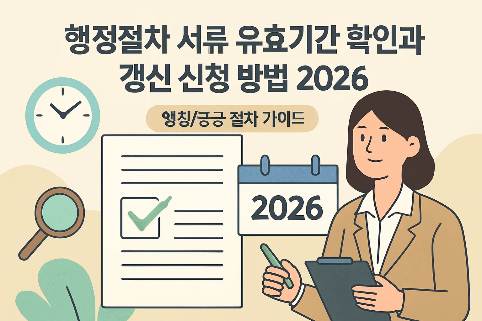행정절차 서류 유효기간 확인과 갱신 신청 방법 2026