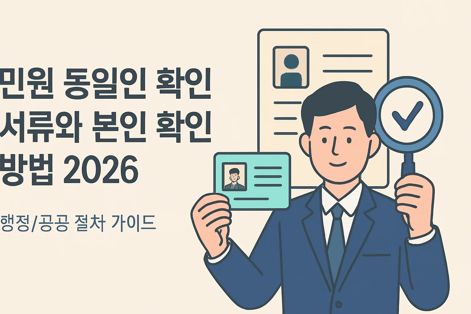 민원 동일인 확인 서류와 본인 확인 방법 2026