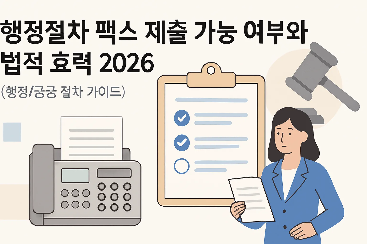 행정절차 팩스 제출, 법적 효력 있을까 2026