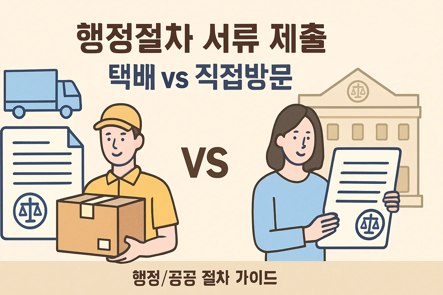 행정절차 서류 제출 택배 vs 직접방문 완벽비교