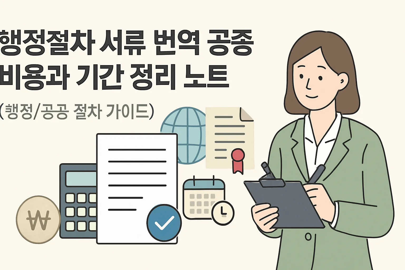 행정절차 서류 번역 공증 비용과 기간 정리 노트