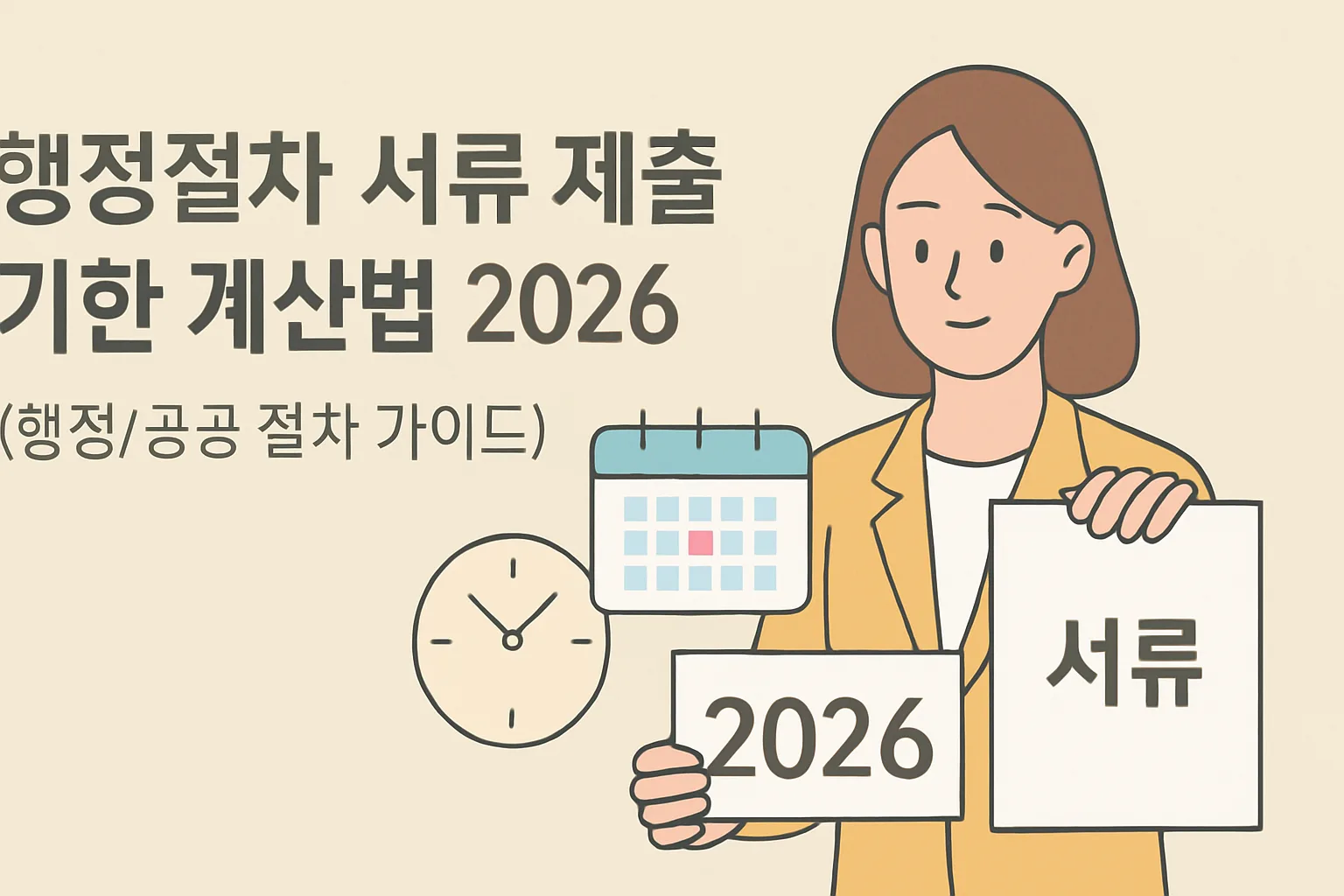 행정절차 서류 제출 기한 계산법 2026(초일불산입)