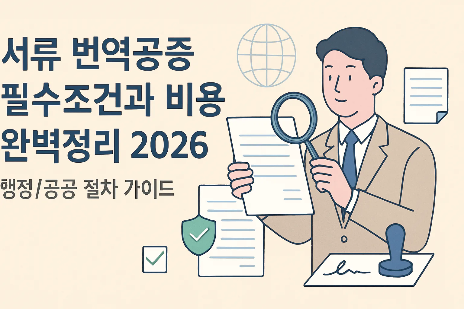 서류 번역공증 필수조건과 비용 완벽정리 2026
