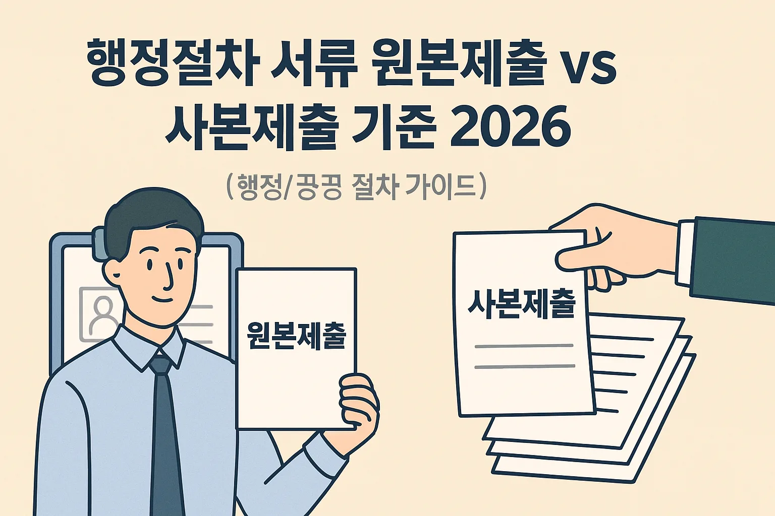 행정절차 서류 원본제출 vs 사본제출 기준 2026