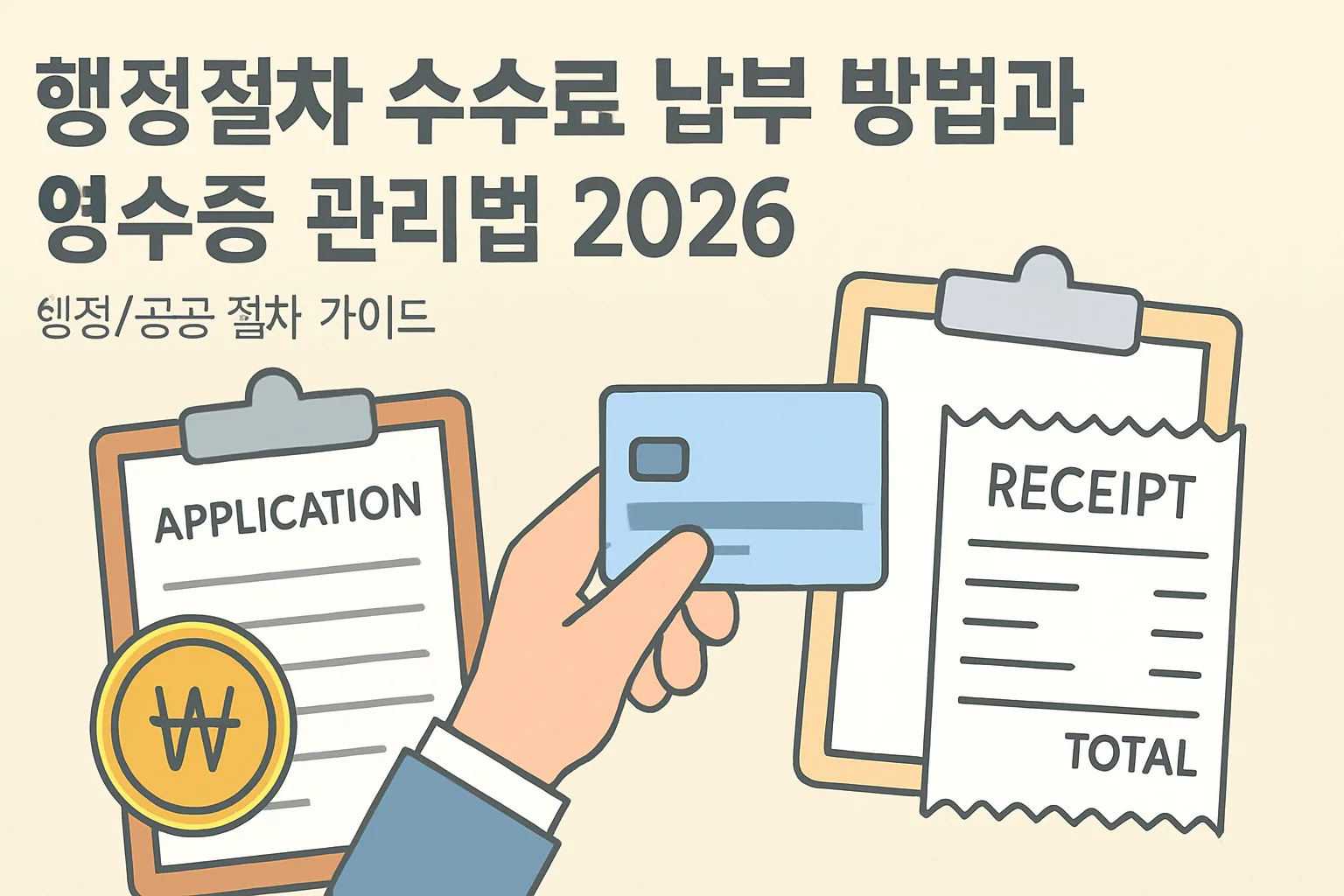 행정절차 수수료 납부 방법과 영수증 관리법 2026
