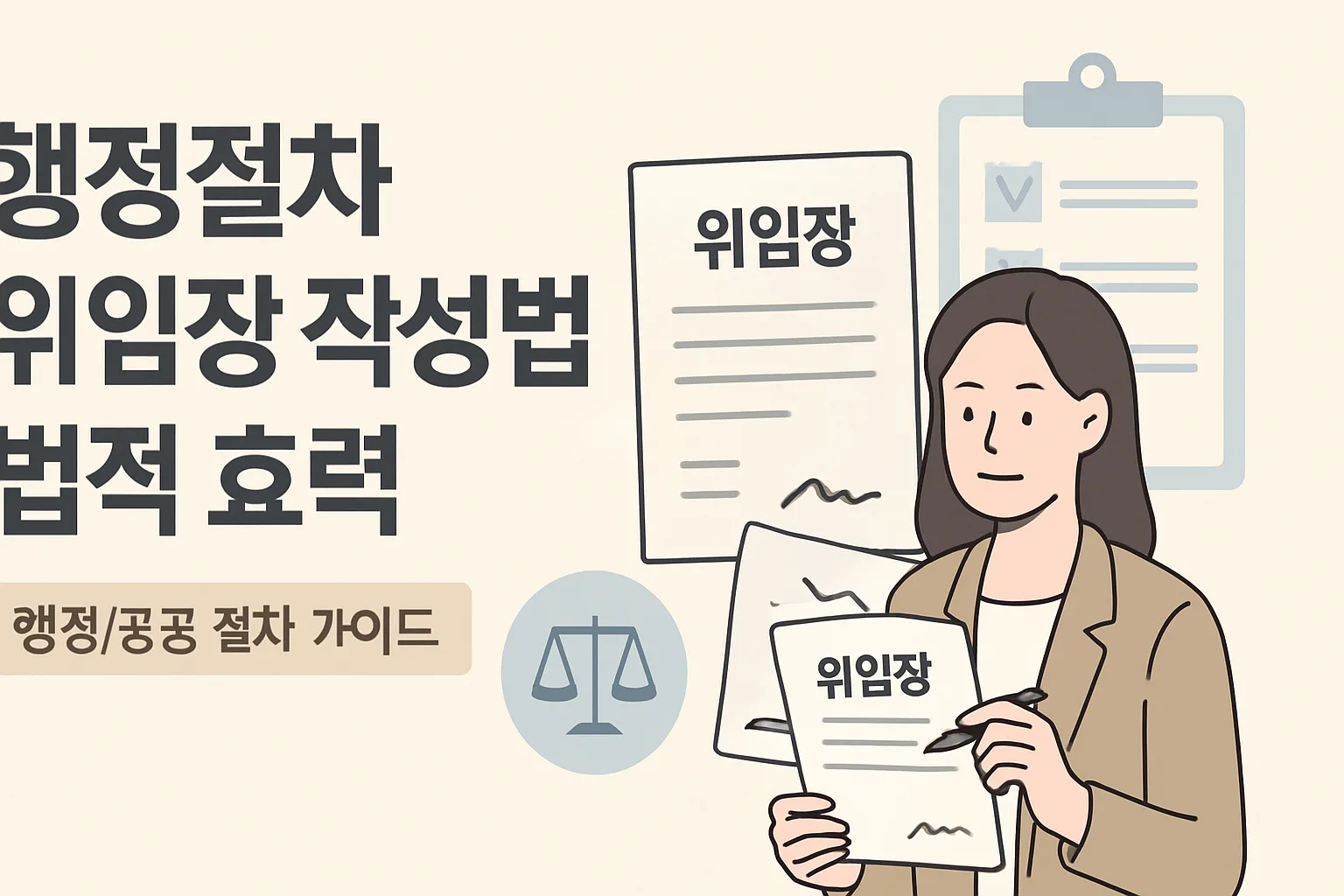 행정절차 위임장 작성법과 법적 효력 총정리