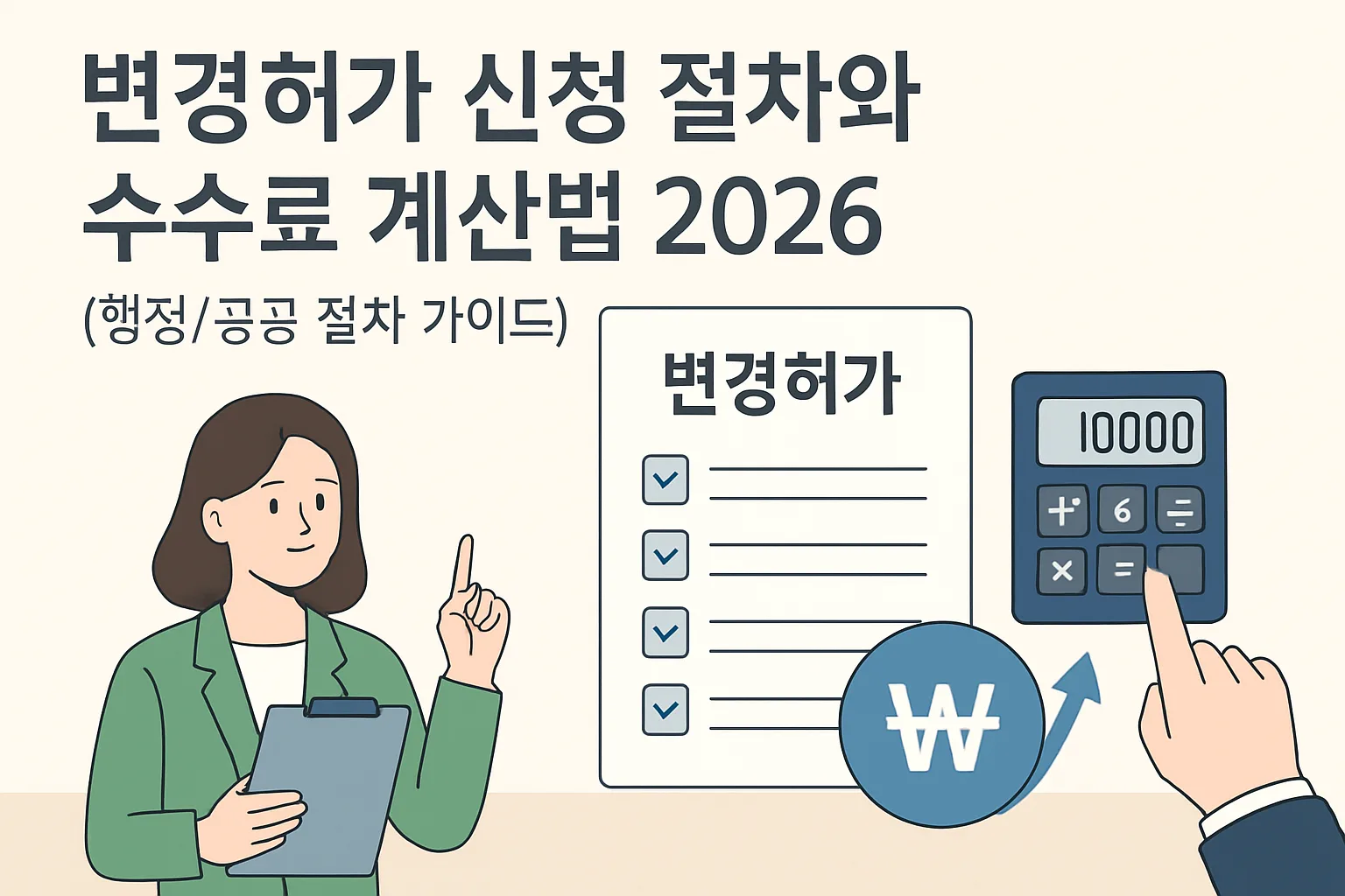 변경허가 신청 절차와 수수료 계산법 2026