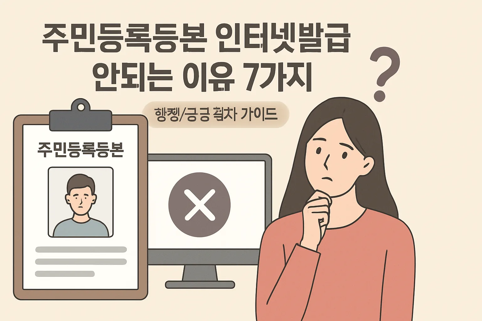 주민등록등본 인터넷발급 안되는 이유 7가지와 해결법