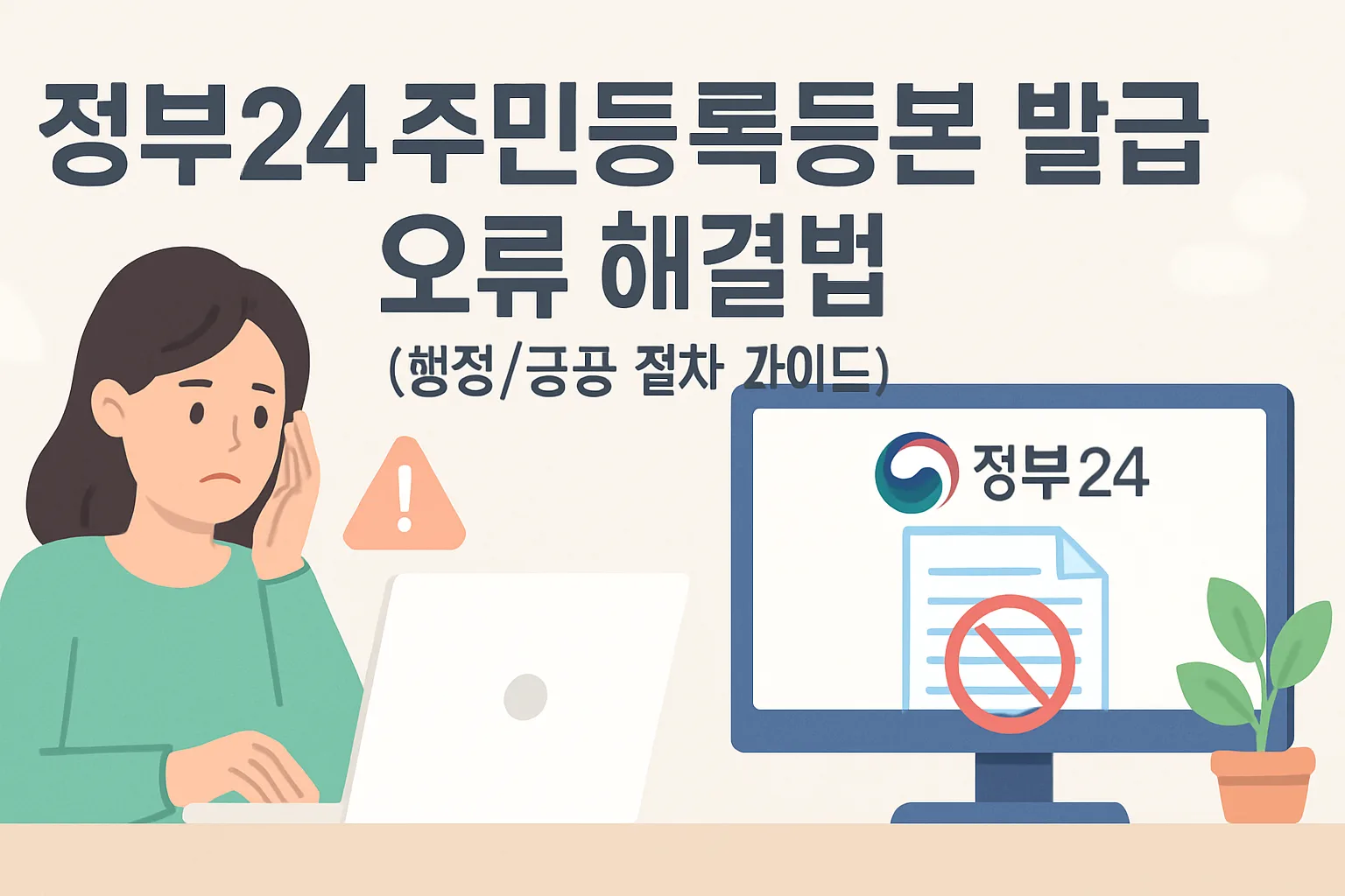 정부24 주민등록등본 발급 오류 해결법 총정리