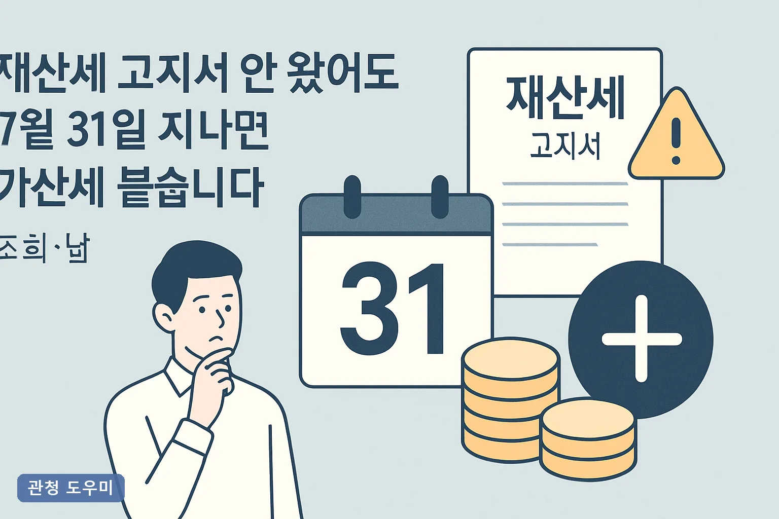 재산세 고지서 안 왔어도 7월 31일 가산세 붙습니다